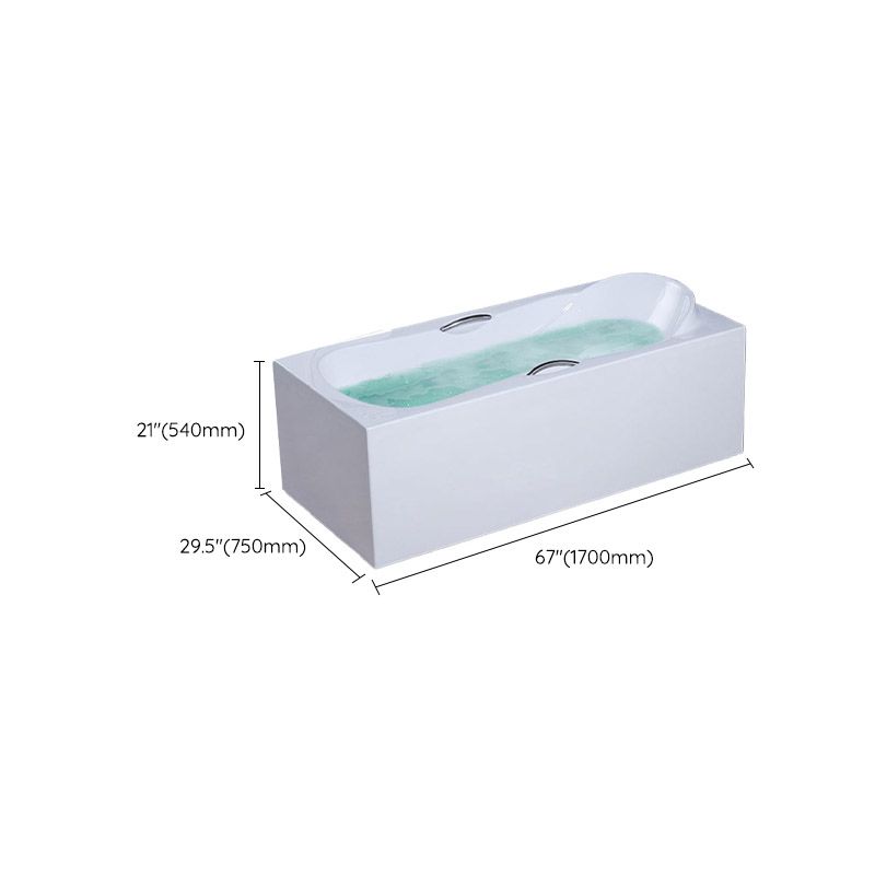 Modern Style Freestanding Bath Tub Acrylic Soaking Bathtub in White