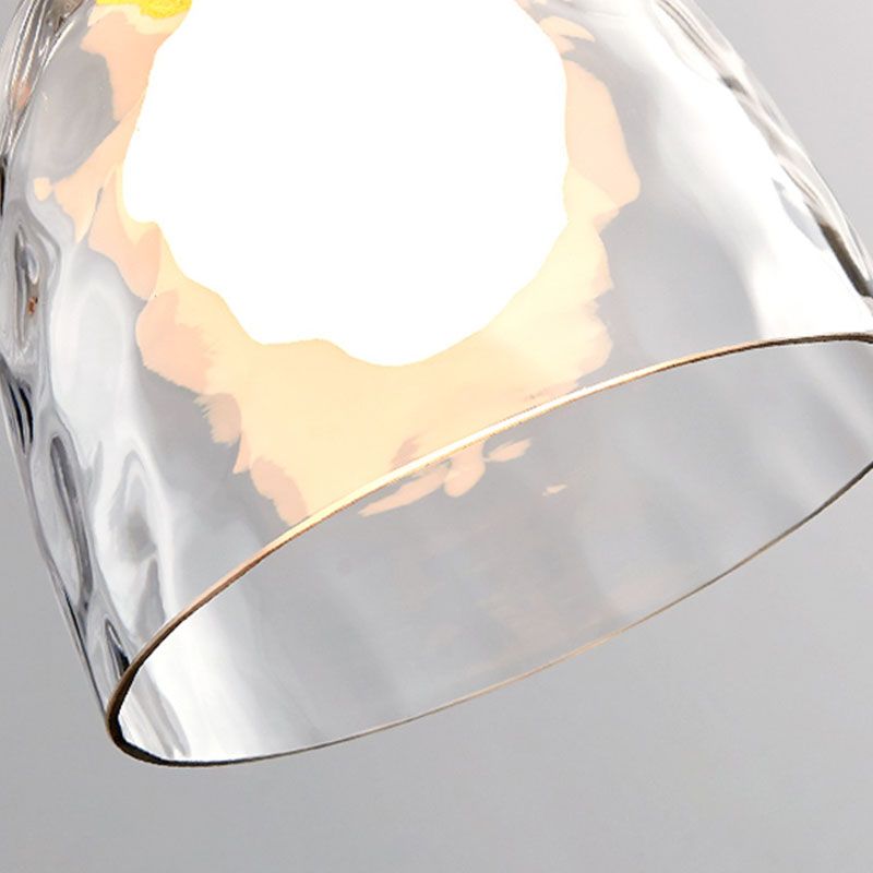 Contemporary Ceiling Hanging Light Fixture with Glass Shade for Sitting Room