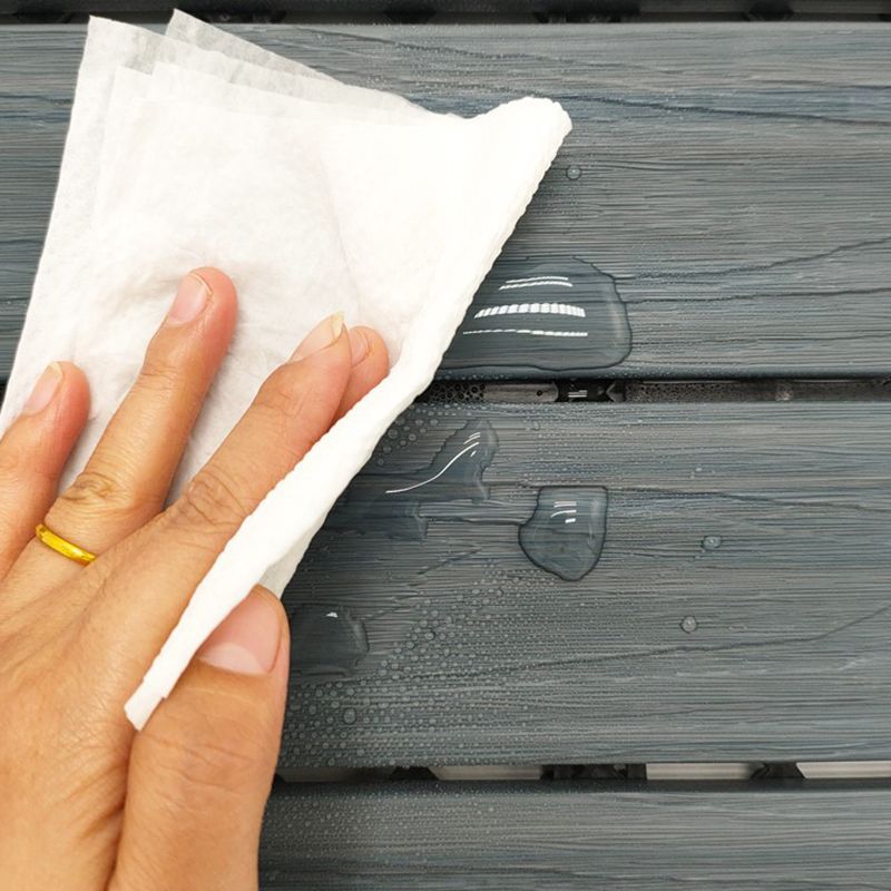 12" X 12"4-Slat Square PVC Flooring Tiles Snap Fit Installation Floor Board Tiles