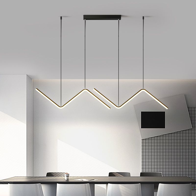 Contemporary Island Light Linear Iron 1 Light Island Chandelier Lights