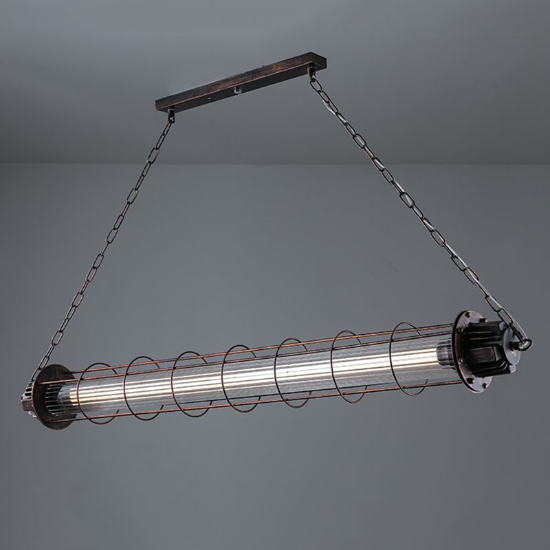 Isola da cucina industriale illuminazione lineare illuminazione isola lampade