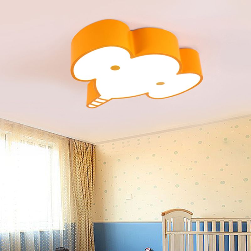 Metal Elephant Ceiling Mount Light Kindergarten Nursing Room Lovely Ceiling Lamp