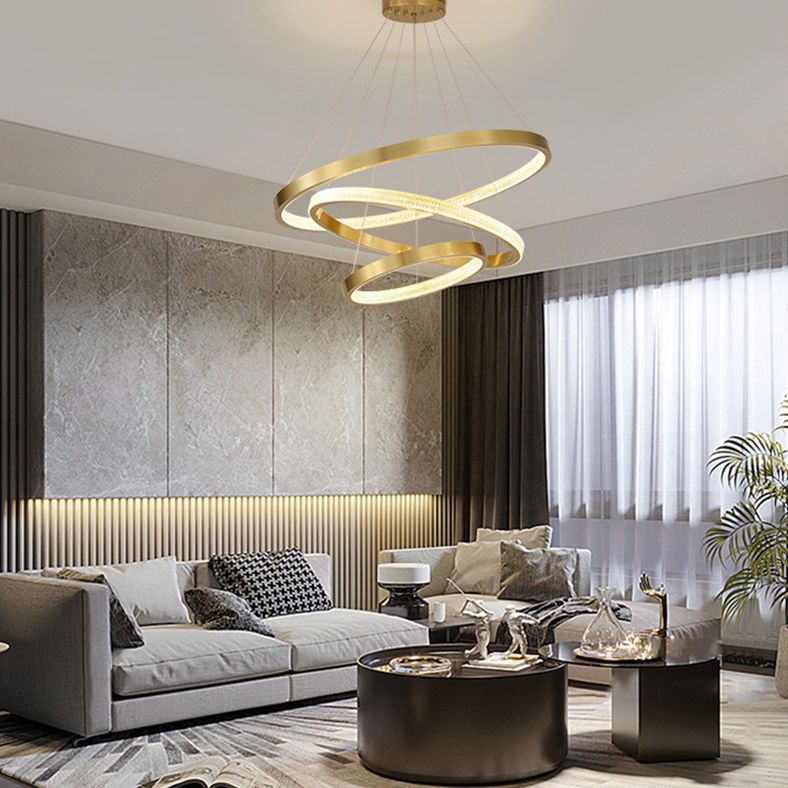 Simplicity Multi-Layer Suspended Lighting Fixture Acrylic Hanging Ceiling Fixture for Restaurant