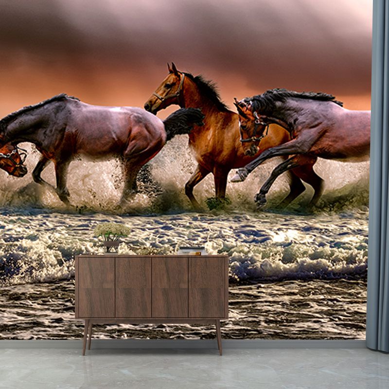 Environment Friendly Mural Wallpaper Horses Photography Bedroom Wall Mural