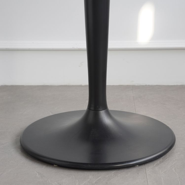 Mesa de comedor de estilo industrial, colección de comedor de plástico con base de tulipán