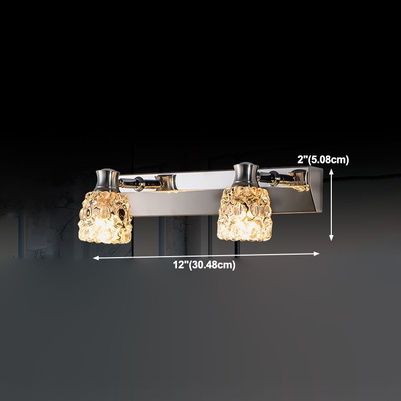 Geometric Vanity Lighting Modern Style Crystal Multi Lights Vanity Sconce Lights