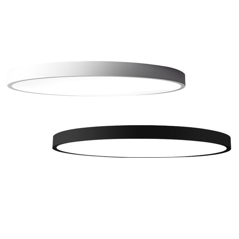 Luz empotrada LED ultrafina de 1 luz, nueva lámpara de techo moderna de hierro con forma redonda