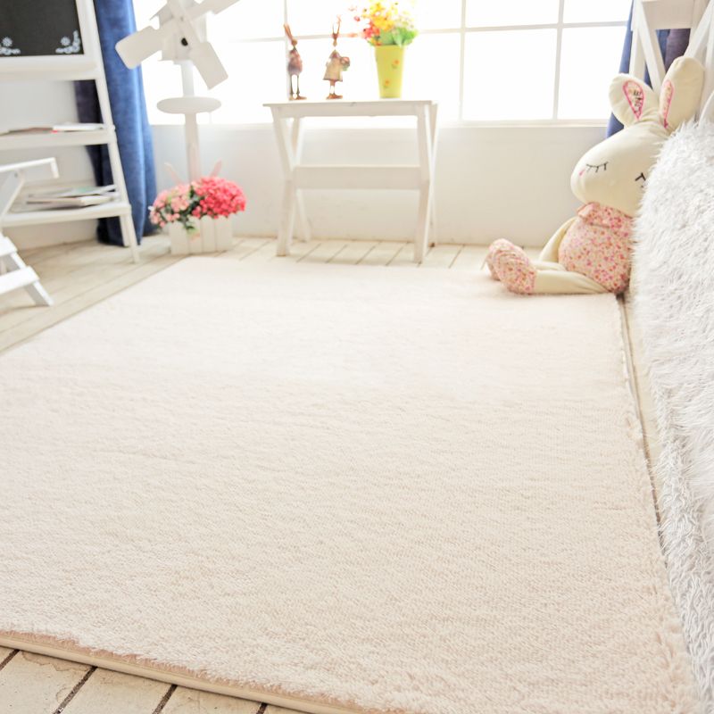Scandinavisch vaste kleur Tapijt multi-kleuren faux wollen vloerkleurbestendig wasbaar wastbaar niet-slip tapijt voor slaapkamer