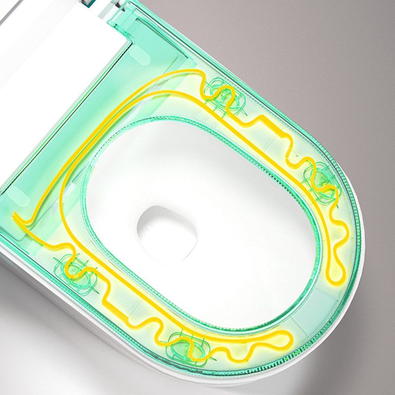 Modern 1-Piece Toilet Bowl Floor Mounted Urine Toilet with Slow Close Seat for Washroom