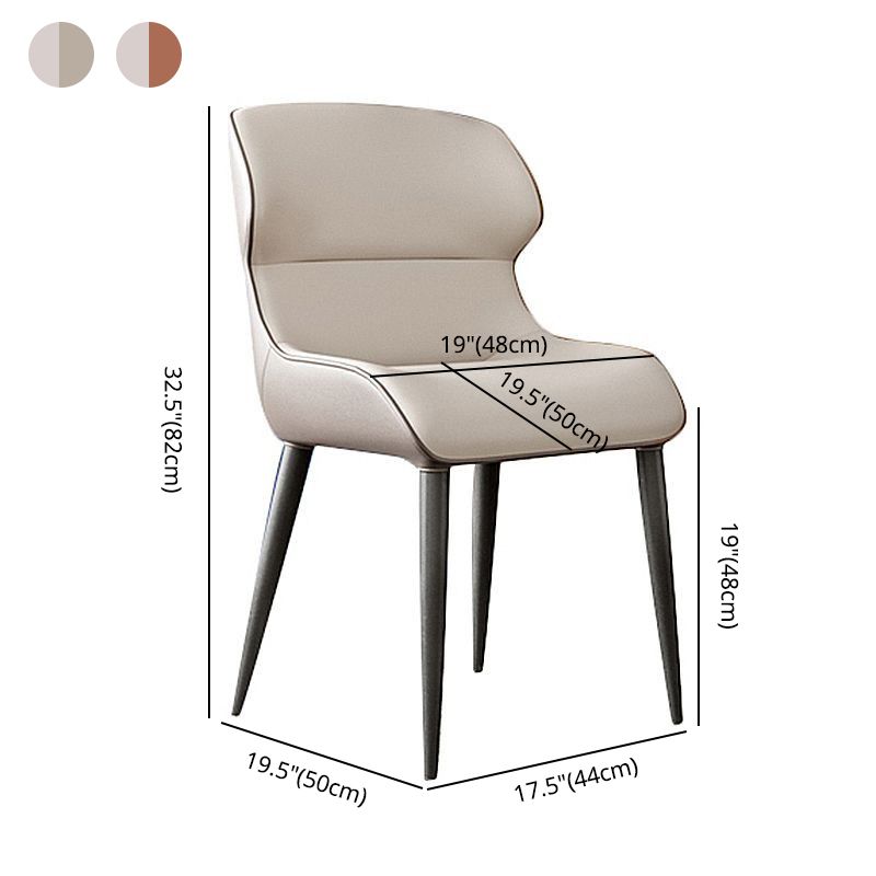 Ensemble de chaises avec accoudoirs à oreilles de cuisine et de salle à manger de style moderne (Ensemble de 4)
