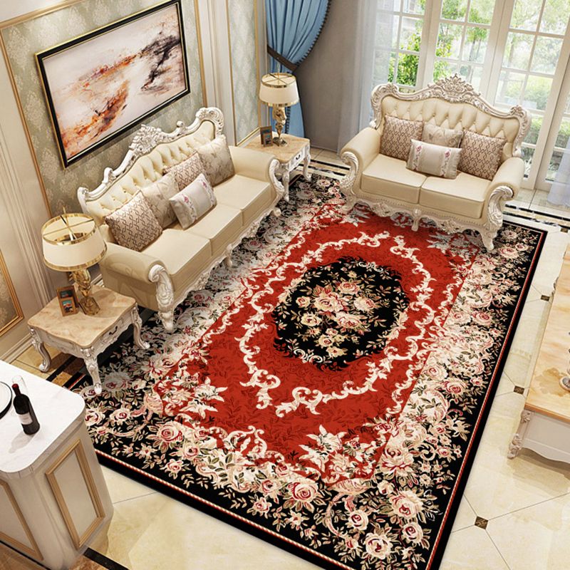 Europese stijl Blue Area Rug Polyester Area Tapijt Stain Resistent Easy Care Tapijt voor thuisdecoratie