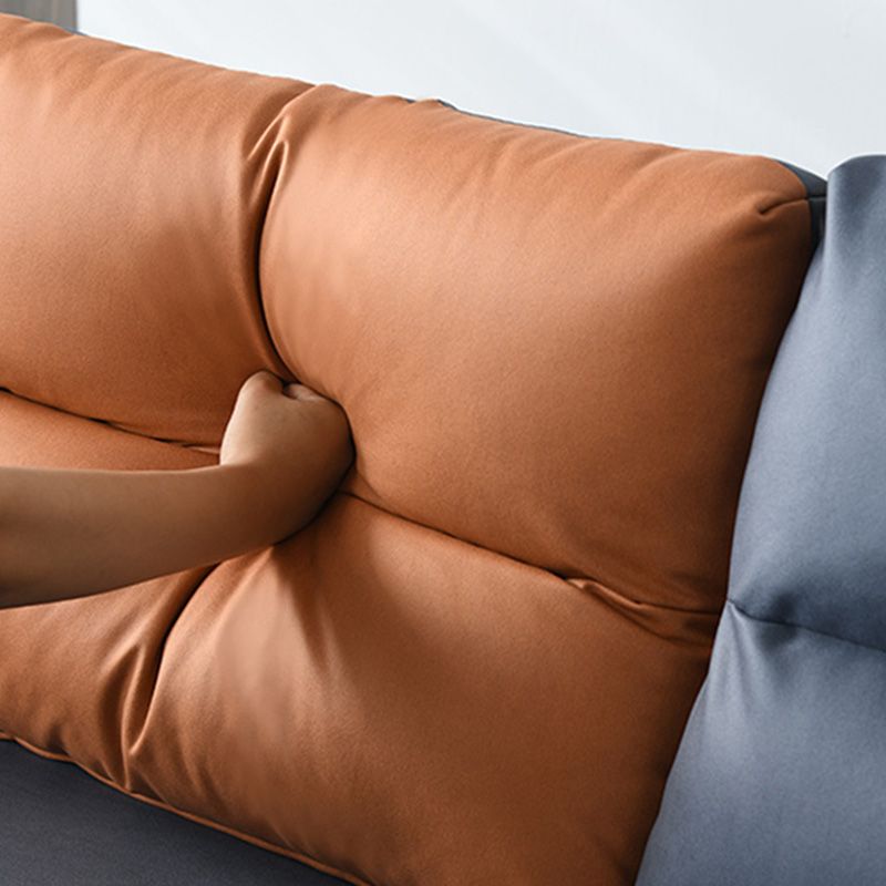 Modern Faux Leather Sectional Square Arm for Living Room with Storage