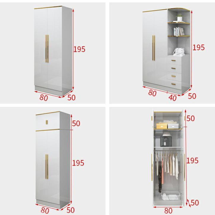 Wardrobe European Modern Simple Net Red Light Luxury Small Family Bedroom