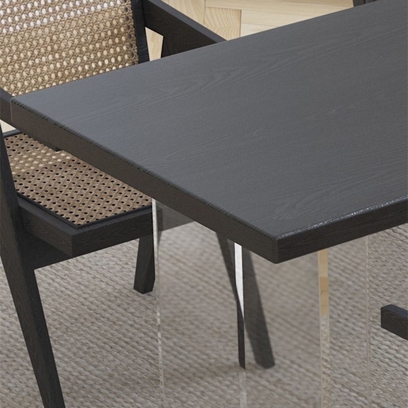 Rectangle Dining Set 1/4/5 Pcs Modern Solid Wood Dining Table and Chairs