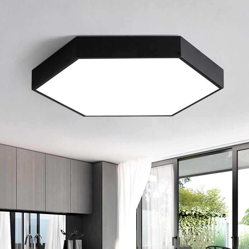 Luz LED empotrada en forma de panal moderna de metal para comedor, montaje empotrado en techo