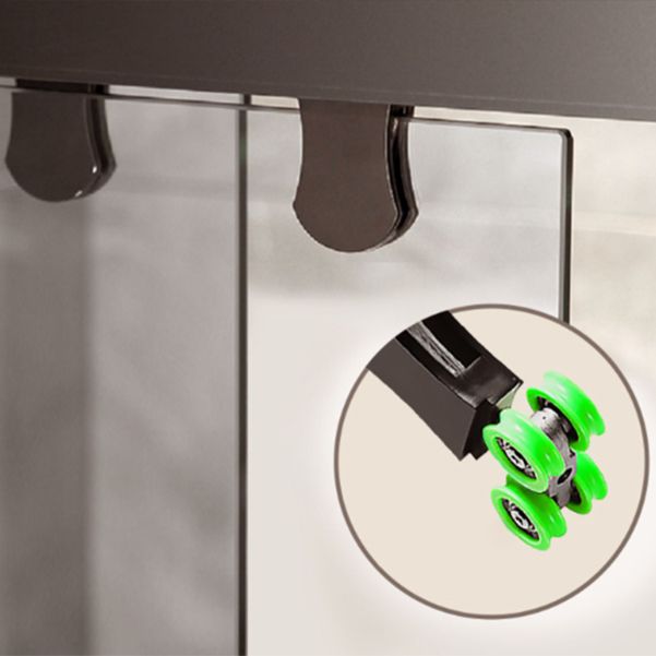 Semi Frameless Double Sliding Shower Door Tempered Glass Shower Screen