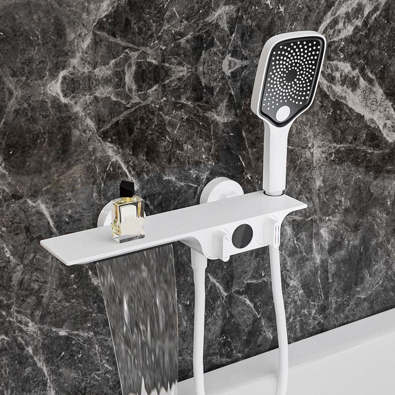 Modern Wall Mounted Faucet 2-Handle and 2-Hole Bath Faucet Trim