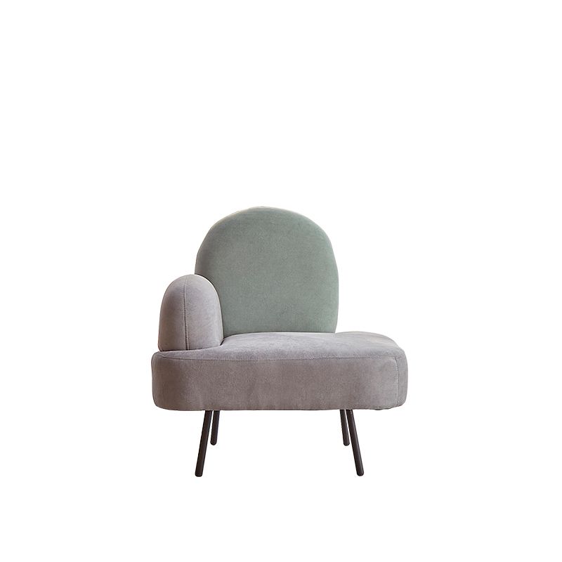 Contemporary Cotton Blend Single Arm Tight Back Light-grey Sofa Set