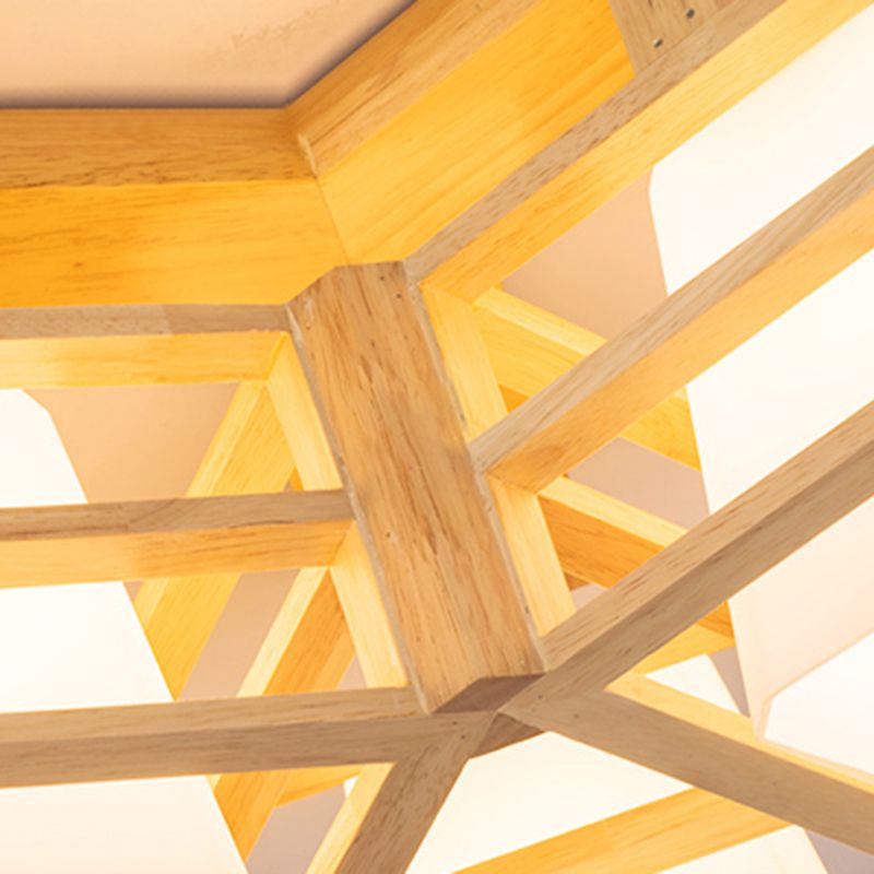 Log kleur geometrische inbouw in moderne creatieve stijl houten plafondarmatuur voor binnen