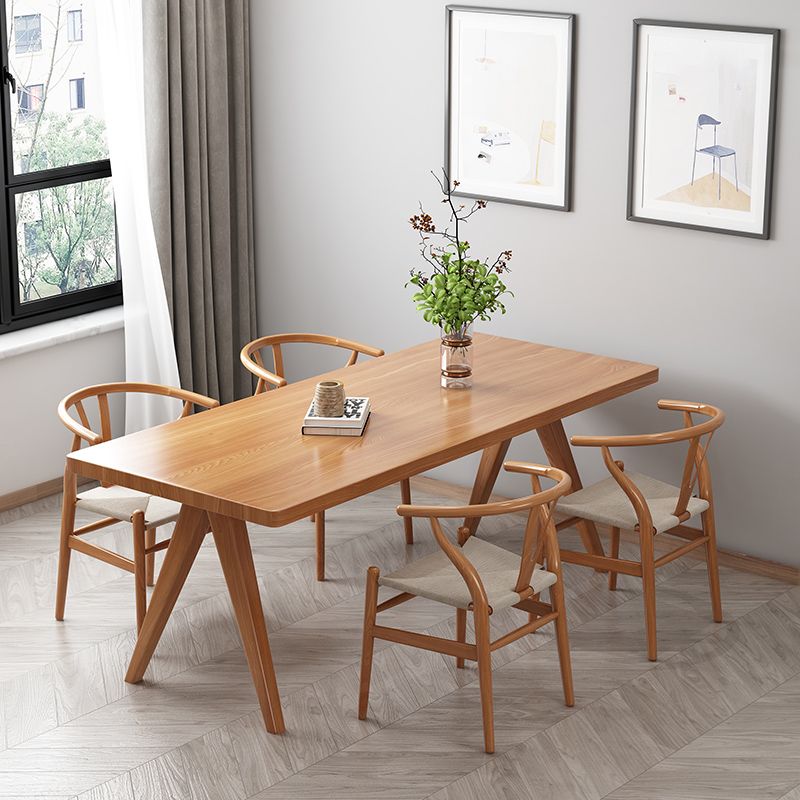 Modern 1/4/5/7 Pieces Rectangle Dining Table Set Pine Wood Dinette Set
