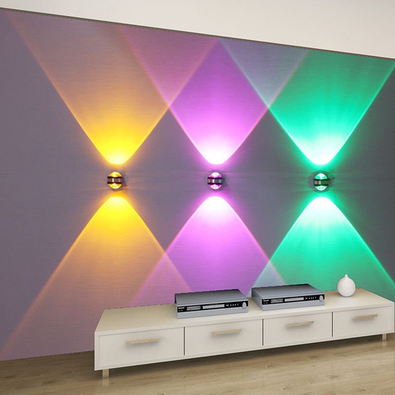 Contemporary Style Geometric Wall Mounted Lamps Metal Multi Lights Wall Sconces