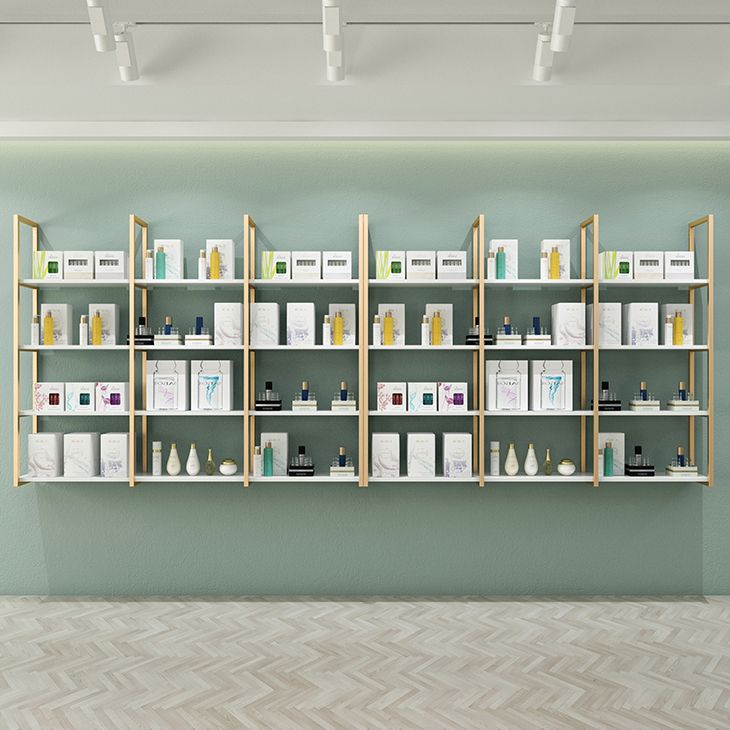 10.63"W Bookshelf Glam Style Wall Mounted Bookcase for Home Office Study Room