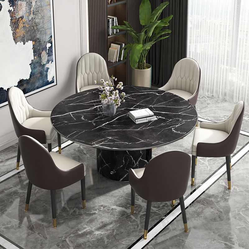 Sillas de comedor de madera Glam, sillas de comedor de piel sintética para uso doméstico (juego de 2)
