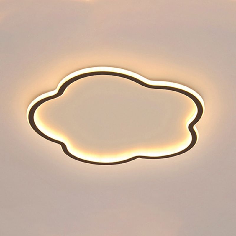 Flower Bedroom Flush Ceiling Light Metal LED Simplicity Flush Mount Light Fixture