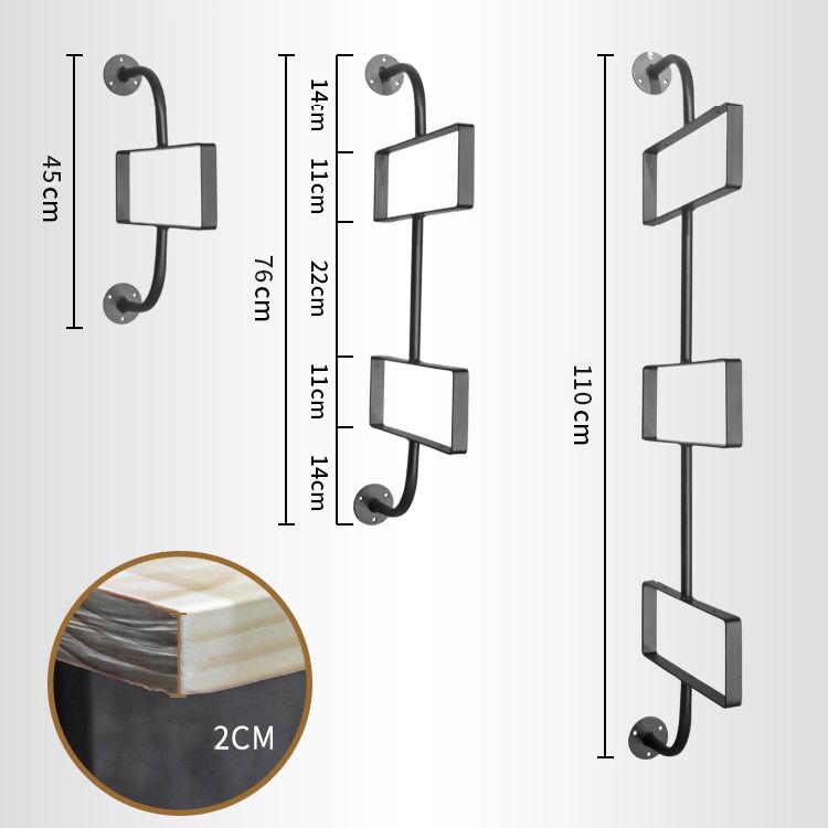 Wooden Floating Storage Bookshelf Modern Home Office Bookcase