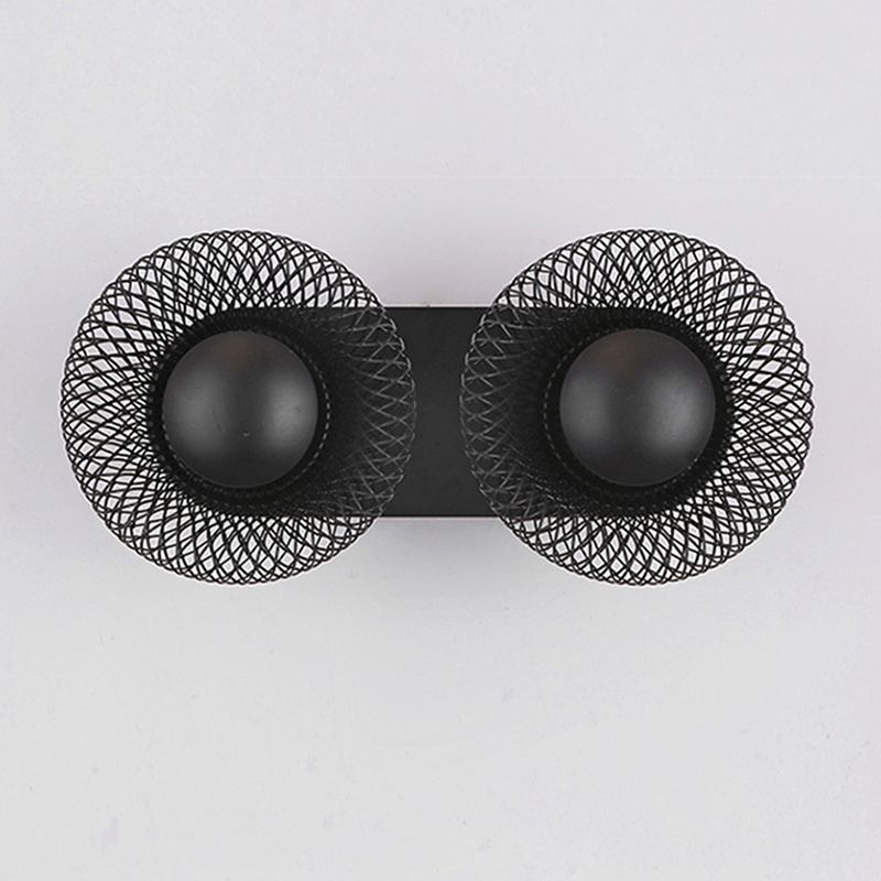 Contemporary Wall Lamp Black Metal Sconce Lighting for Bedroom
