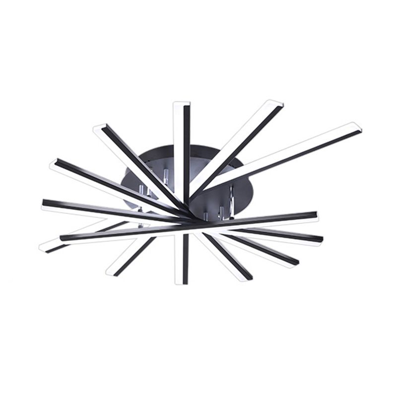 Moderne Unterputz-Deckenleuchte aus Metall für Esszimmer und Wohnzimmer