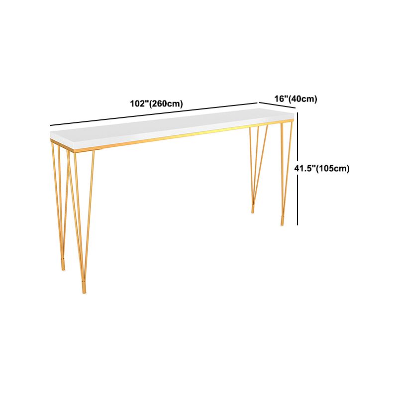 Glam 1/2/4/7 Pieces Bar Table Set Rectangle Wood Counter Table with High Stools