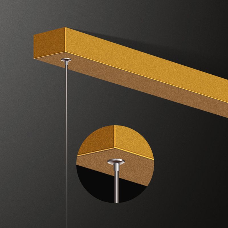 Idee di illuminazione dell'isola lineare moderna lampadario metallo 1 luci isola luminosa per sala da pranzo