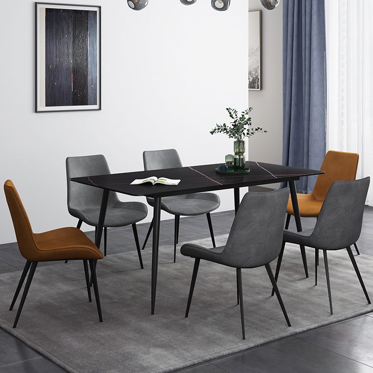 Sintered Stone Industrial Dining Table 4 Legs Base Rectangle Table for Home