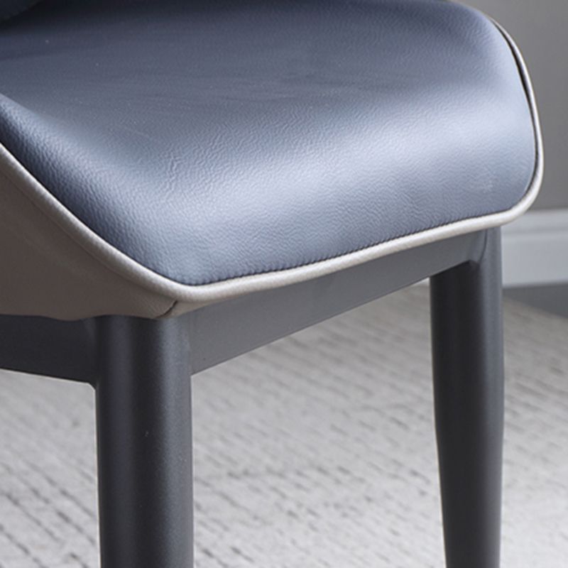 Contemporary Leather Side Chair Matte Finish Wingback Dining Chair (Set of 2)