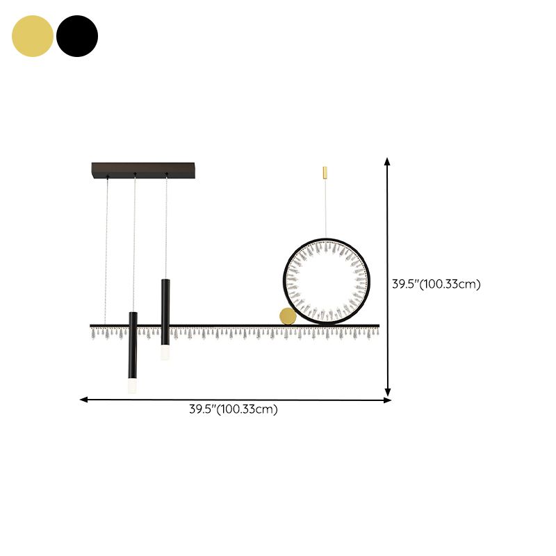 Modernism 4-Light Kitchen Island Lighting LED Island Pendant Lighting