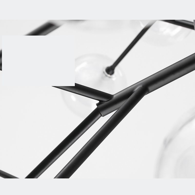 Wrought Iron Firefly Chandelier in Modern Luxury Style Glass Sputnik Pendant Light for Commercial Spaces