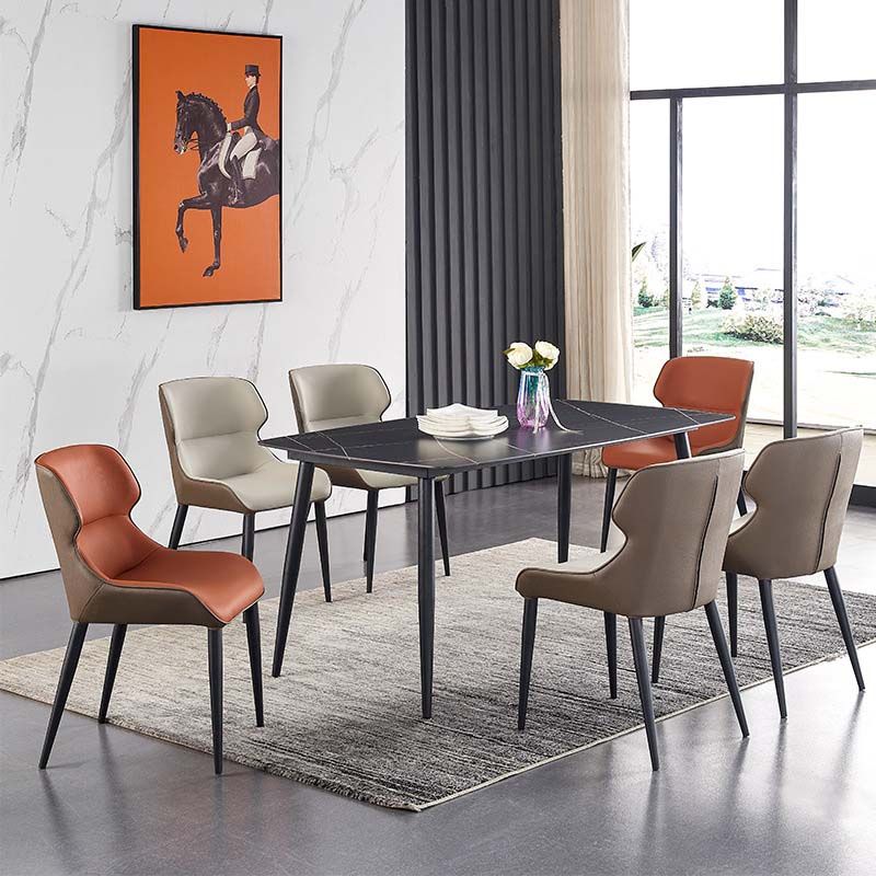 Faux Leather Kitchen Dining Side Chairs Wingback Side Chairs
