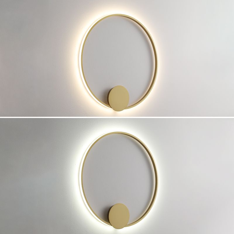 Modern Minimalist Minimalist Circular Montate Montate Metal 1 Light Sconce Light Set per camera da letto