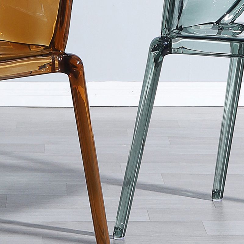 Home Dining Side Chair Kitchen Contemporary Plastic Dining Arm Chair
