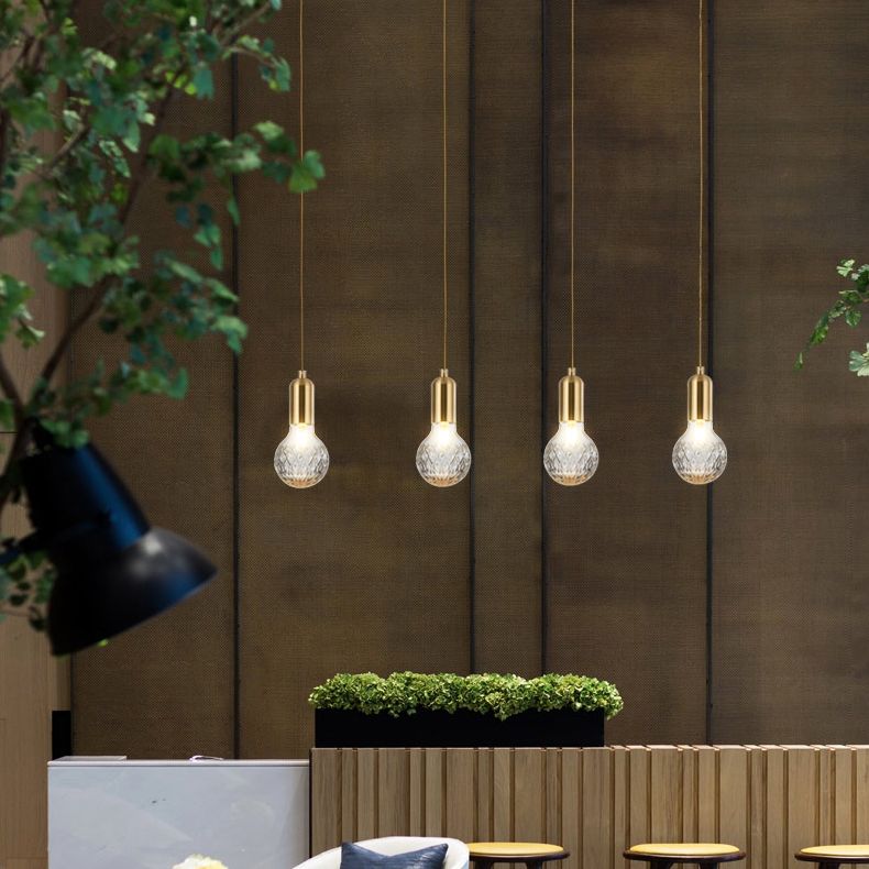 Loft Style Bulb Ceiling Lighting Fixture Metal Down Lighting Pendant for Cloth Shop