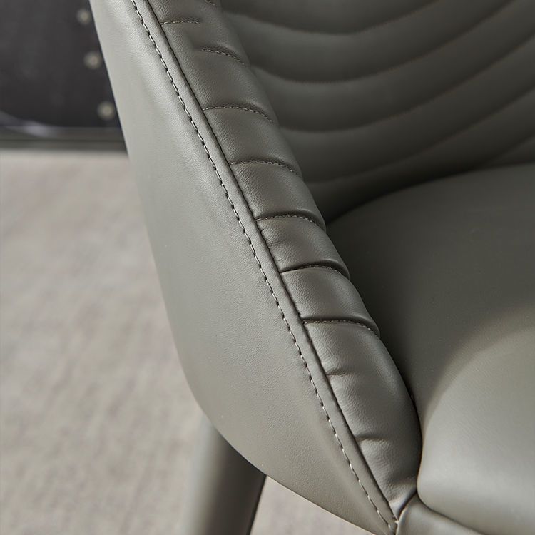 Contemporary Style Dining Chairs Armless Dining Chairs with Metal Legs for Kitchen