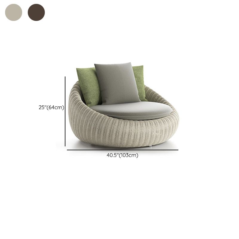 Contemporary Aluminum Frame Outdoor Sofa UV and Water Resistant Patio Sofa