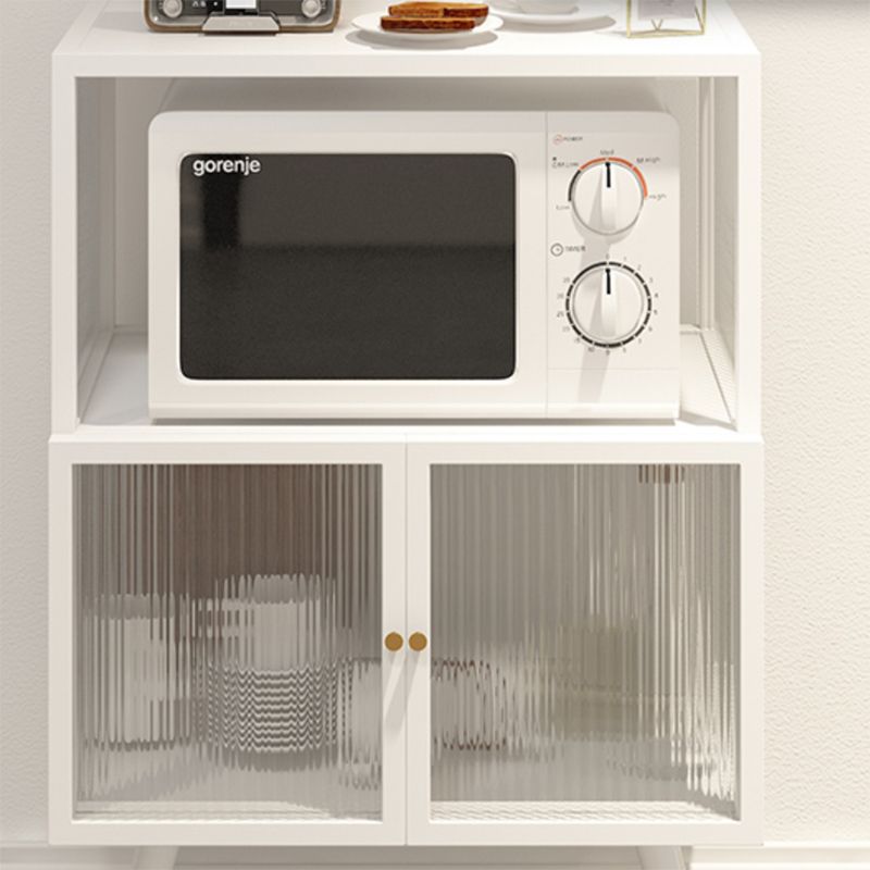 Contemporary Curio Cabinet Metal Glass Doors Display Stand for Dining Room