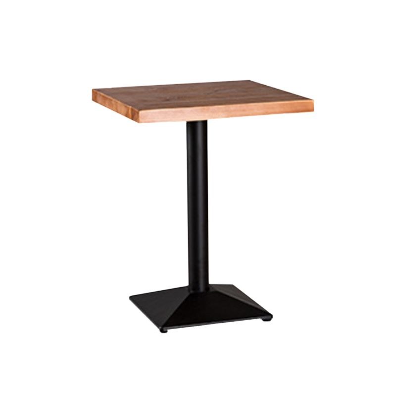 Black Base Dining Table Industrial Wood Table for Dining Room Kitchen