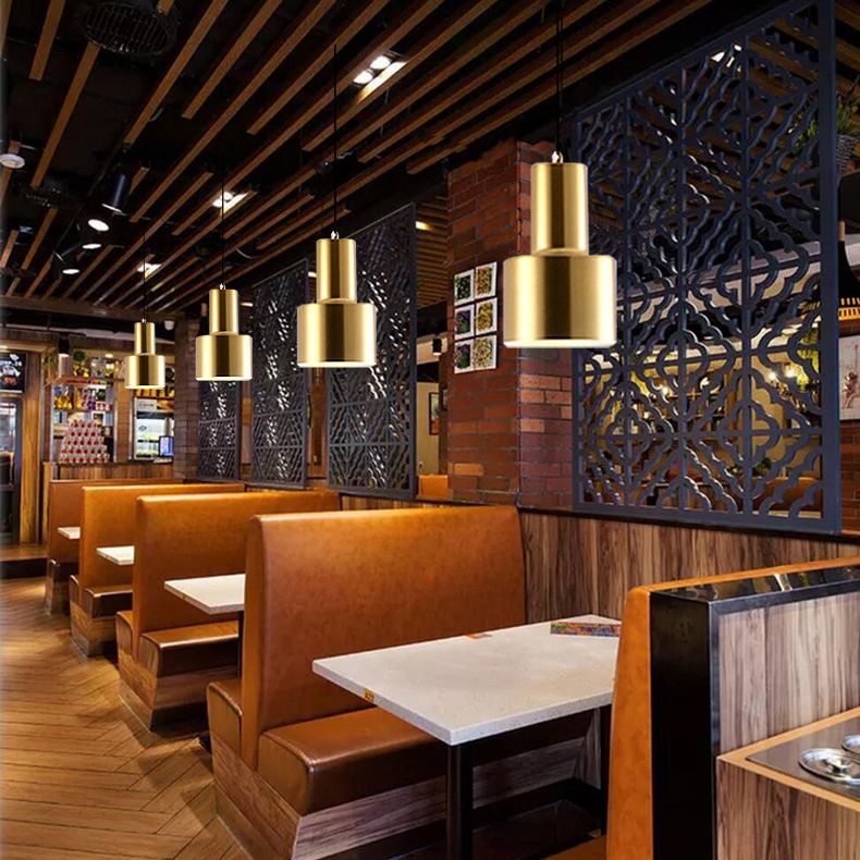 Luminaire pendentif en métal contemporain 1 lumière plafond suspendu plafond