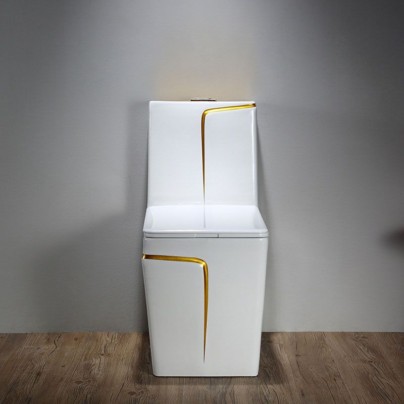 Simple Household Toilet Ceramic Siphon Jet Toilet with Pumping Mute Water-saving