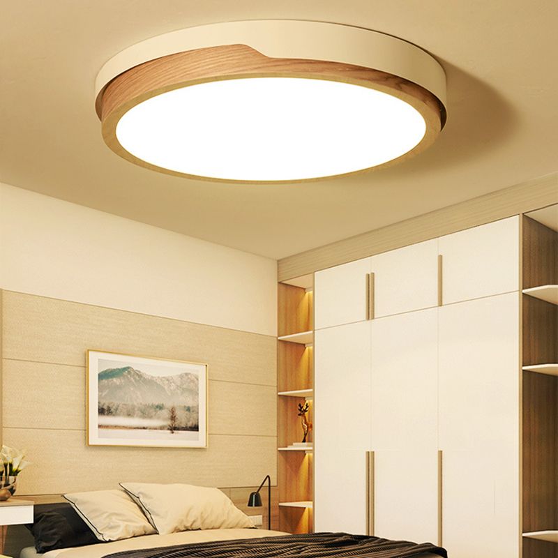 Blue/White Bedroom Flush Mount Light, Nordic Style Acrylic 1 Head Ceiling Lights Flush Mount