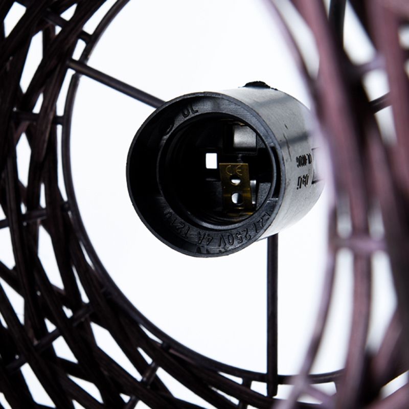 Bird's Nest Hanging Light Kit 1-Licht Bambus Asien Anhänger Licht für Esszimmer