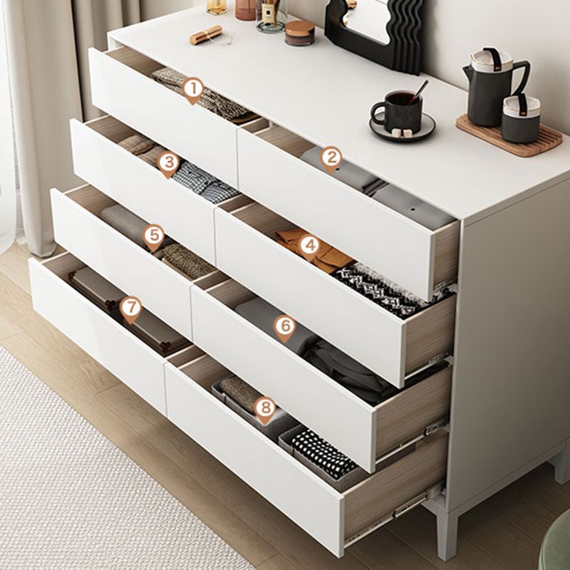 Modern Dresser Solid Wood Storage Chest Dresser with 8 Drawers
